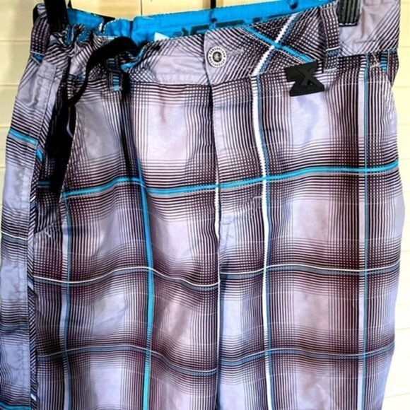 Boys swim trunks and a gray and blue, adjustable waist - Picture 1 of 4